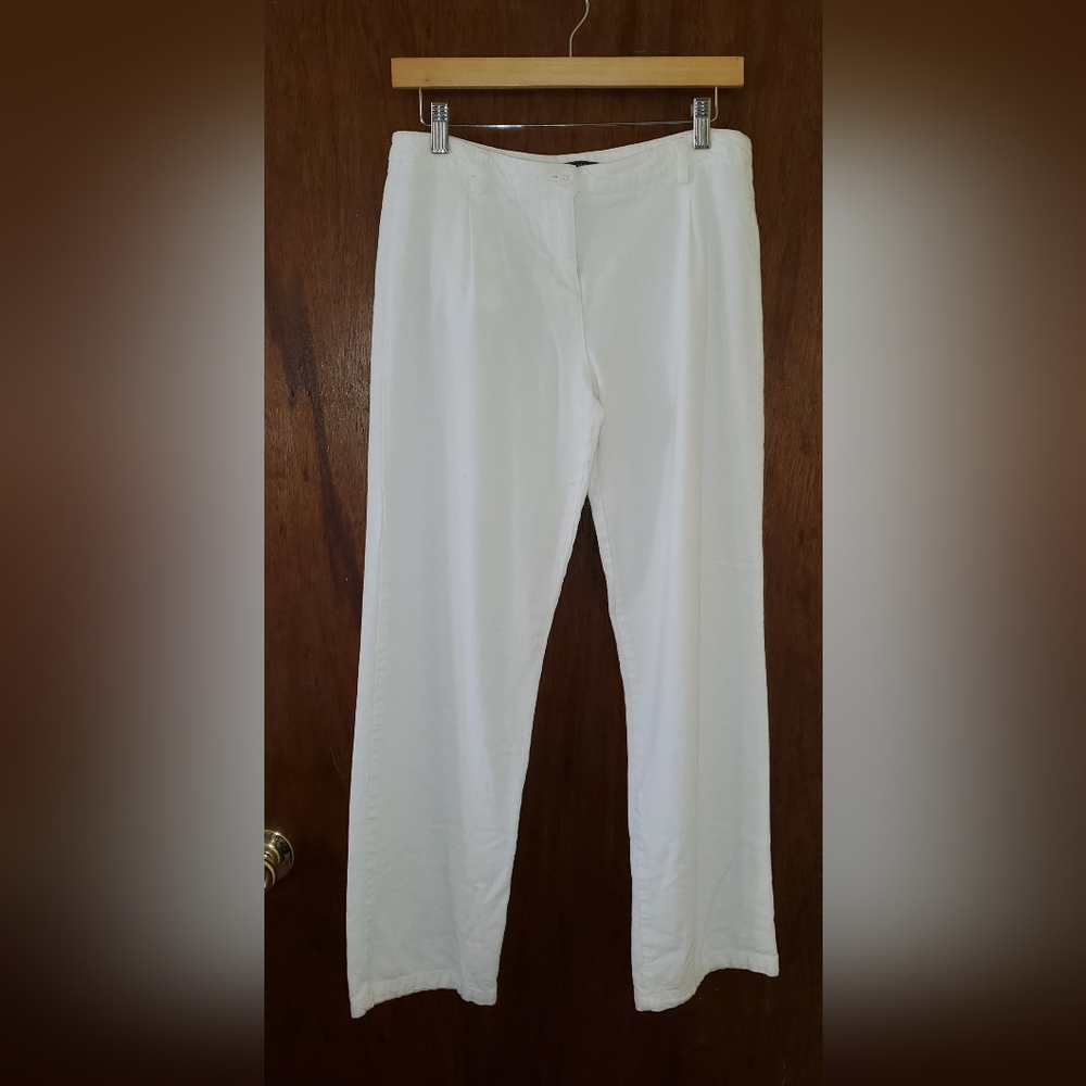 Brandy Melville White Straight-Leg Trousers